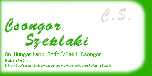 csongor szeplaki business card